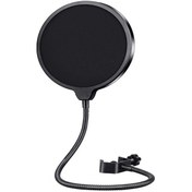 Resim Neevoyu Kablosuz Mikrofon Koruyucu, Çift Katlı Filtre, Gürültü Engelleme, 360 Döner Kanca, Siyah, Stüdyo Kayıt İçin 