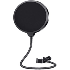 Resim Neevoyu Kablosuz Mikrofon Koruyucu, Çift Katlı Filtre, Gürültü Engelleme, 360 Döner Kanca, Siyah, Stüdyo Kayıt İçin 