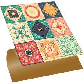 Resim Tink Kendinden Yapışkanlı Tokyo Desenli Pvc Karo 30X30 cm (56 Adet) 5m2 