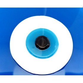 Resim Cam Nazar Boncuklu Mavi Renk 20 Santimetre El Yapımı Duvar Süsü 