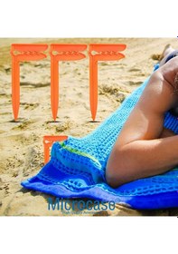 Resim Microcase Dış Mekan Plaj Havlusu Çarşaf Vb Şeyler İçin Sabitleyici Kıskaçlı Aparat - Al5304 8 Adet Turuncu 