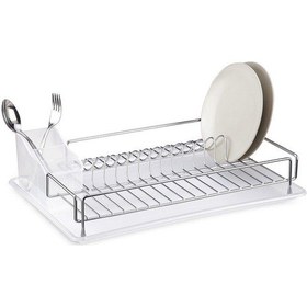 Resim Tek Katlı Tabaklık Bulaşıklık Krom Gümüş 