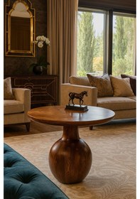 Resim Larin Ahşap Orta Sehpa Fındık Renk Kahverengi 