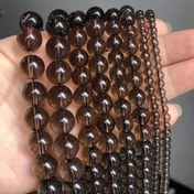 Resim Dumanlı Kuvars Kristal Taş Boncukları Takı Yapımı İçin, Yuvarlak Gevşek Aralayıcı Boncuklar, DIY Kolye ve Küpeler İçin İdeal, Doğal Değerli Taş Boncukları 4/6/8/10/12mm Çoklu Paket 