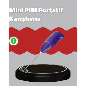 Resim TeknoKapsül Frappe Cappuccino Maker - Taşınabilir Pilli Köpürtücü Mikser 