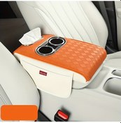 Resim Dashanshop Portakal Renkli Araç Kolçak Yastığı Basıncı Azaltan Seyahat Kolçak Saklama Kutusu 