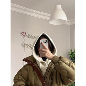 Resim Venüs Design Düğmeli Balaklava Krem Renk Kadınlar İçin Kış Sezonu Aksesuarı 