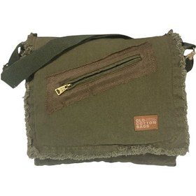 Resim Old Cotton Cargo Vintage Salaş Orta Boy Unisex Günlük Çapraz Postacı Tablet Çantası M 32 Cm X 27 Cm Haki 
