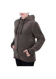Resim Ghassy Co.Kadın Kapşonlu Fermuarlı Polar Sweatshirt 152529819 