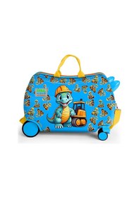 Resim Coral High Kids Mavi Dinozor Desenli Otur-çek Çocuk Valizi 16362 Mavi 