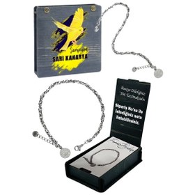 Resim Fenerbahçe Çift Halka Çelik Bileklik Uv + Kutu 