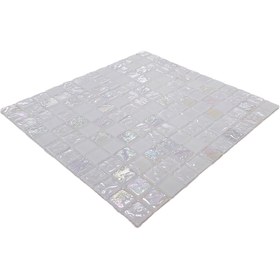 Resim MozaiKristaL Hobi ve Sanatsal Çalışmalar için 23x23x6mm. Bayaz 30x30cm. Fileli Kristal Mozaik (5 file fiyatıdır) 