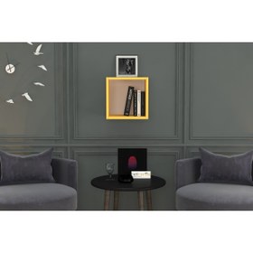 Resim Nettrends Kitaplıklı Duvar Rafı Sarı 33 Cm Dvr-1004 DVR-1004krc 