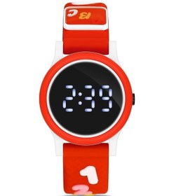 Resim Kırmızı Renkli Figürlü Kordon Dijital Çocuk Kol Saati 