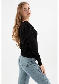 Resim Fashion Friends Kadın Kazak Siyah 23k0244k1 24ke21000002 E2105 Siyah 