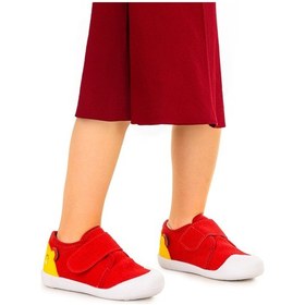 Resim Kiko Kids Catly Cırtlı Kız Bebek İlk Adım Panduf Ayakkabı Kırmızı 