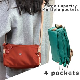 Resim Kadınlar için Şık Çok Cepli Naylon Çapraz Vücut Çantası, Büyük Kapasiteli Hafif Tasarım - Fermuarlı Kapatma, Ayarlanabilir Geniş Askı, Polyester Astar, Günlük Kullanım ve Gündelik Durumlar İçin Mükemmel, Tasarımcılıkta Lüks Çanta 