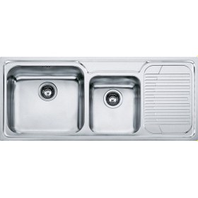 Resim Franke Galassia Gax 621 Sağ Damlalıklı 2 Gözlü Paslanmaz Çelik Mutfak Eviyesi 50x116cm Inox 