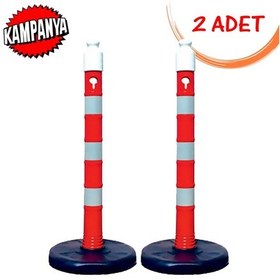 Resim Dubalı Uyarı Dikmesi Dikme Bariyer Ağırlıklı Reflektörlü Duba 