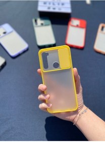 Resim MM KILIF AKSESUAR Redmi Note 8 Uyumlu Kamera Sürgülü Lens Korumalı Mika Kılıf - Sarı 