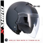 Resim Shiro Jet&Ofc Tokio Maste Motosiklet Kaskı Titanium 