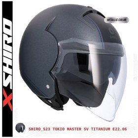Resim Shiro Jet&Ofc Tokio Maste Motosiklet Kaskı Titanium 