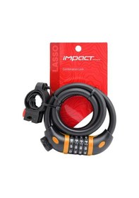 Resim Impact Lasso 12x1000 Şifreli Bisiklet Kilidi Farklı Renklerde Klt-235 Klt-236 Klt-337 Klt-238 Klt-239 Klt -240 Siyah 