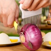 Resim Paslanmaz Çelik Et Yumuşatıcı ve Sebze Dilimleyici - Mutfak Kullanımı İçin Güvenli Tutma Sapıyla Çok Fonksiyonlu Soğan Dilimleyici (Et/Meyve/Sebze İçin Dayanıklı Pişirme Aleti), Sebze Dilimleyici|Ergonomik Tutma Sapı|Dayanıklı Yapı 