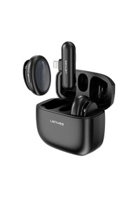 Resim Lenyes Lm211-l Yapay Zeka Destekli Lightning Portlu Kablosuz Yaka Mikrofonu Siyah 