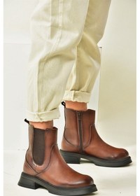 Resim Fox Shoes Taba Alçak Topuklu Günlük Kadın Bot N674260009 Taba 