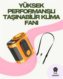 Resim AyrStore Dijital Göstergeli Turbo Taşınabilir Fan – USB Type-C, 3 Serinlik Modu 