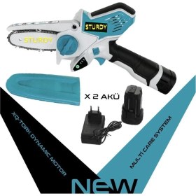 Resim Sturdy Reliable New Series Li-On Akülü Dal Kesme Testere Bıçkı Makinası Çift Akülü 