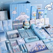 Resim Sanrio Cinnamoroll Kırtasiye Seti - Mavi Okul Hediyesi Kutusu, Defter, Kalem, Kurşun Kalem, Cetvel, Sticker ve Fosforlu Kalem ile Tam Okul Malzemeleri Seti 