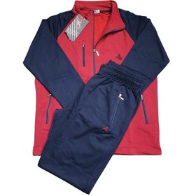 Resim Fuba Pamuklu Eşofman Takımı Erkek Kırmızı-siyah Kırmızı - Siyah 