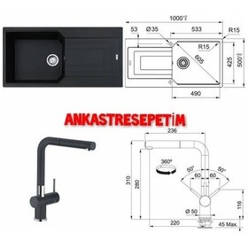 Resim Franke Ubg 611-100 Nero Eviye.Active Plus 