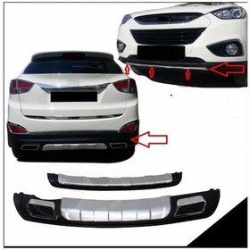 Resim Hyundai Ix35 Uyumlu 2010- Ön Arka Difüzör 