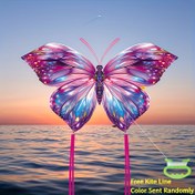 Resim Şeffaf Elmas Kelebek Kite, Uzun Kuyruklu, Başlangıç Seviyesinde, Kite Hattı Tablosu Dahil, Plaj ve Açık Hava Eğlencesi için İdeal, Tatil ve Noel için Mükemmel Hediye 