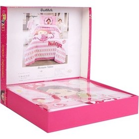 Resim Tek Kişilik %100 Pamuk Çocuk Nevresim Takımı, Lisanslı Niloya Desenli Nevresim 160x220cm 