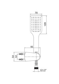 Resim Eca Tiera 102117383 Mafsallı Duş Seti Banyo Üst Takımı Krom 