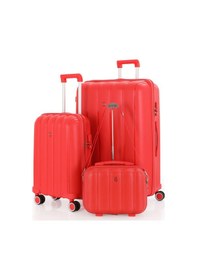 Resim Mçs Polipropilen 3lü Valiz Seti Büyük & Kabin & Makyaj V305 S21yy1000082-set 00004 Kırmızı 