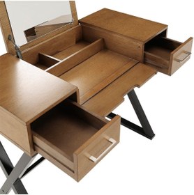 Resim Hitit Dekorasyon Azure Siyah Metal Kahve Makyaj Masası & Tabure 