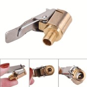 Resim Lastik Valf Hava Çekiç Araba Lastiği Hızlı Serbest Bırakma Adaptörü Bağlayıcı Pirinç Klipsli Şarj pompası adaptörü 