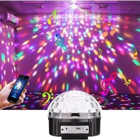 Resim NY Home Uzaktan Kumandalı Disko Topu Bluetooth Bağlantılı ve USB Girişli Iç Mekan Kullanıma Uygun Parti Doğum Günleri ve Özel Günler Için Renkli Aydınlatma KH1090 