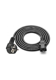 Resim C15 Oluklu Power Kablosu Iec-c15 3x0.75 Güç Kablosu 1.8m 