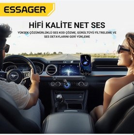 Resim Essager Bluetooth 5.3 3.5mm Jack Aux Araç Ses Aktarım Kiti Fm Transmitter Kulaklık Araç Müzik Akratım Kiti 01 