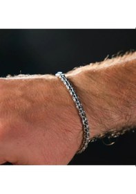 Resim Gümüş Erkek Bileklik Gri 