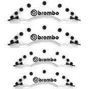 Resim Lancia Uyumlu Brembo Beyaz Kaliper Kapağı 4 Parça Ön Arka Set 
