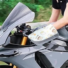 Resim Güneş Korumalı Gidon Manşonu, Motosiklet Gidon Eldiveni | Güneşe Dayanıklı Sevimli Desenli Koruyucu Eldiven 2'li | Elektrikli Motosikletler Scooter Üç Tekerlekli Bisikletler için Gidon Muff Mesh Tasar 
