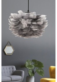 Resim İstanbul Avize Gri Deve Tüylü Modern Avize Gri 