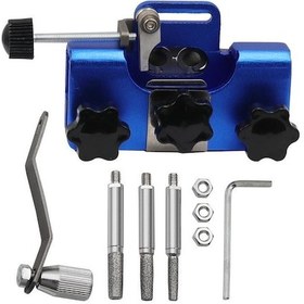 Resim Mavi El Kumandalı Zincir Taşlama Makinesi Toptan Kelepçe Taşlama Bıçağı Taşınabilir Ev El Elektrikli Testere Zincirleri Aracı 